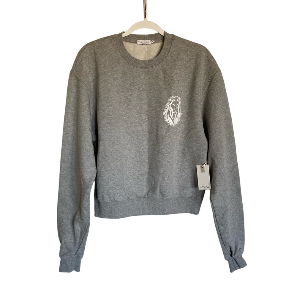 NWT Good American 100% Cotton Zodiac Astrology Casual Comfy Crewneck Sweatshirt